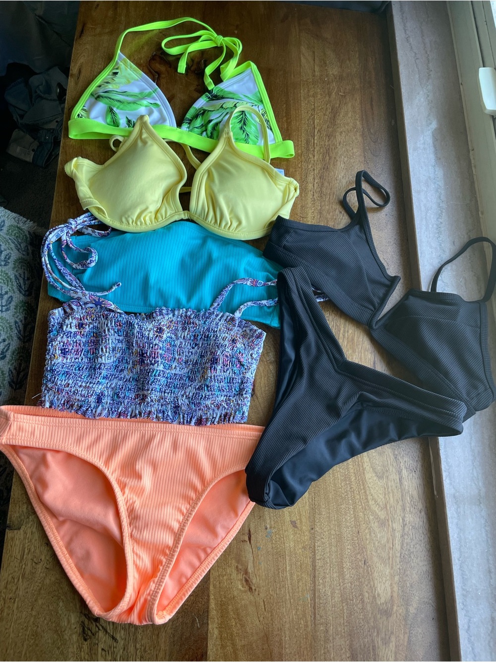 Bikini Tops Bundle — Neon Green, Yellow, Teal & Multicolor